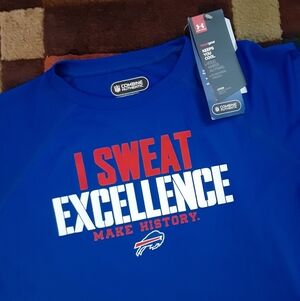 NWT UNDER ARMOUR NFL (BILLS) YOUTH HEAT GEAR TSHIRT